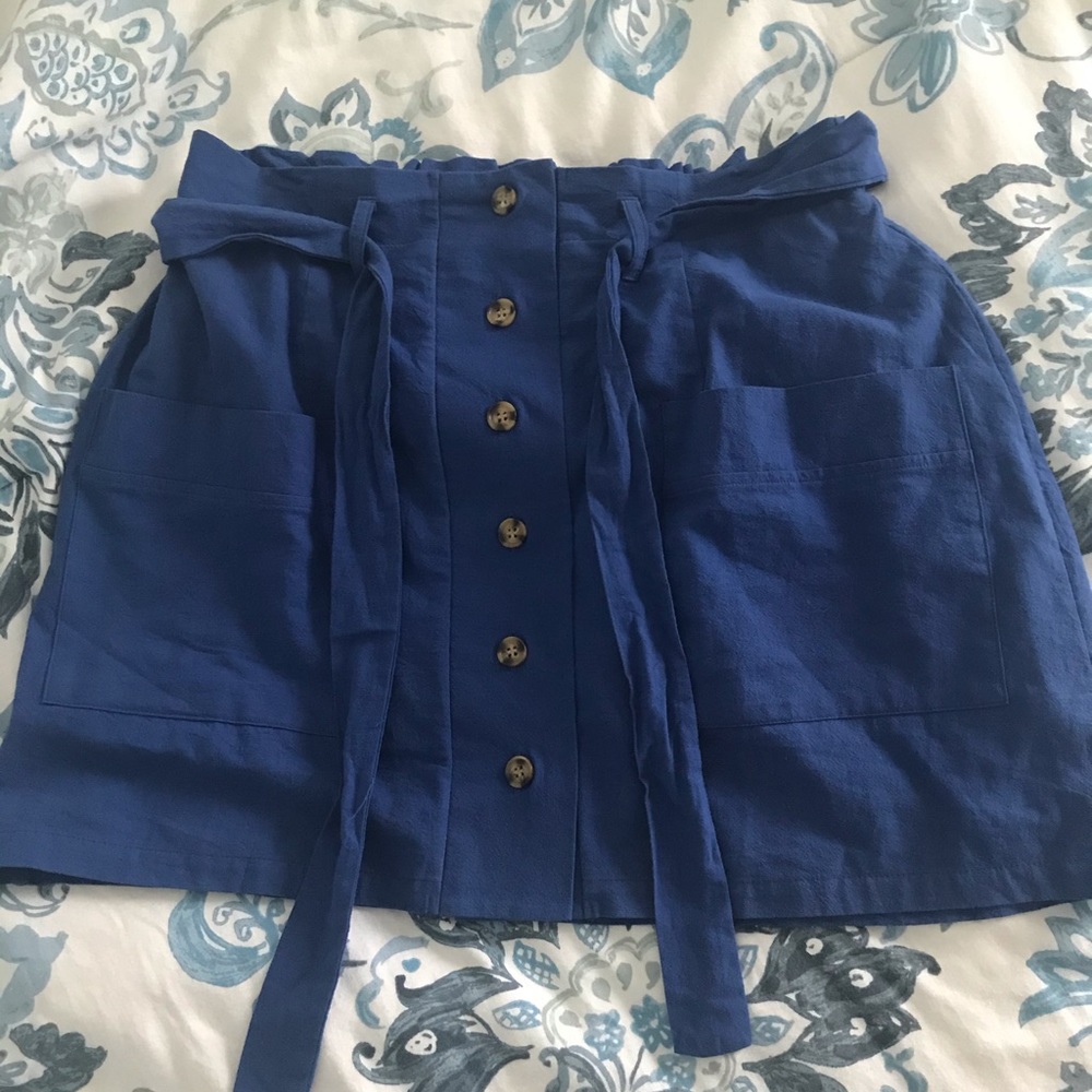 One Clothing // Blue “Belted” Skirt